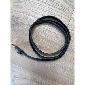 Michael Kors Womens Size 8 Black Leather Belt With Gold Buckle